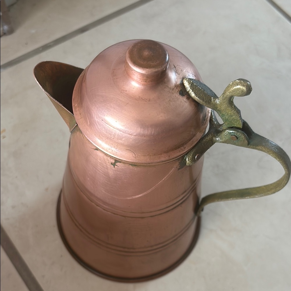 Others Follow Copper and Brass Pitcher